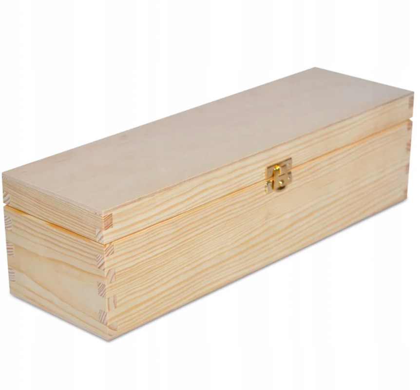 Skrzynka drewniana naturalna na 1 butelkę